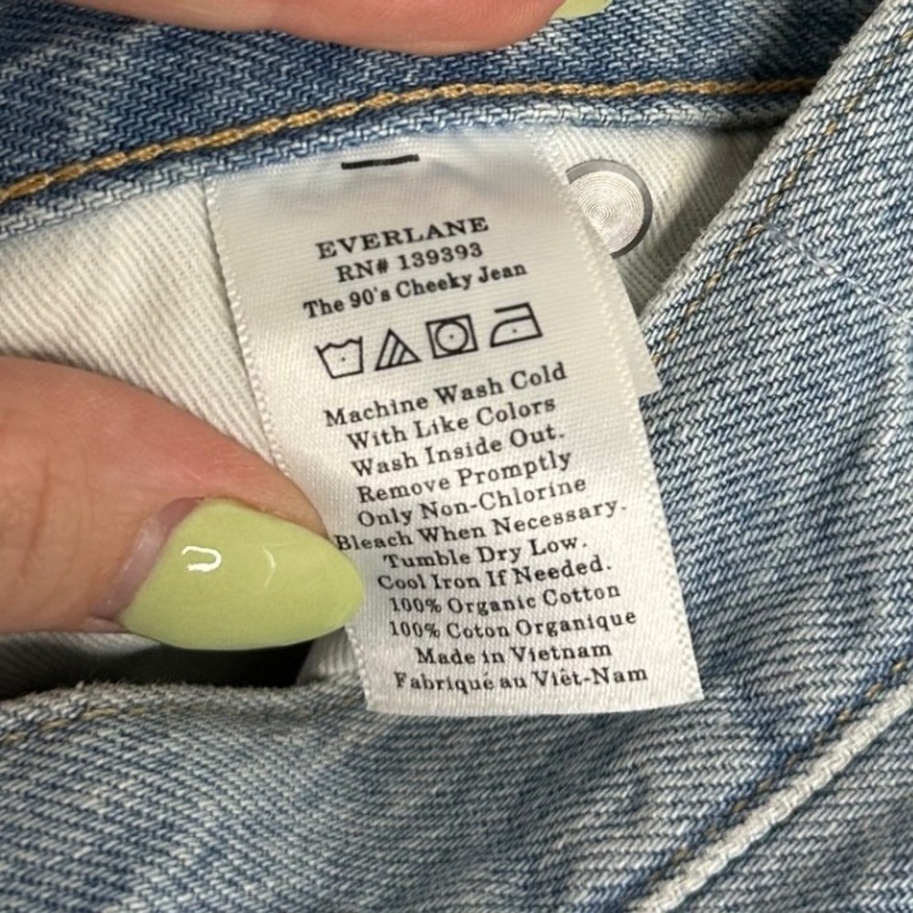 Everlane The 90's Cheeky Jean Women 28 Light Blue EUC High Rise Organic Cotton - Picture 7 of 8